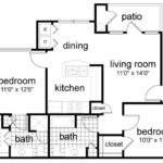 2 Bedroom 2 Bath 937 Square Feet