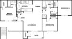 Three Bedrooms, Two Bathrooms 1091 Square Feet