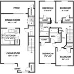 Four Bedrooms, Two Bathrooms 1358 Square Feet