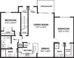 Two Bedrooms, Two Bathrooms 1014 Square Feet