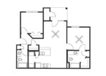 Two Bedroom, Two Bath 881 Square Feet