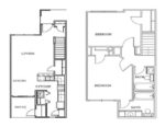 Two Bedroom, Two Bath  1058 Square Feet