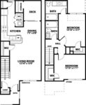Two Bedroom, Two Bath Townhome 1020 Square Feet